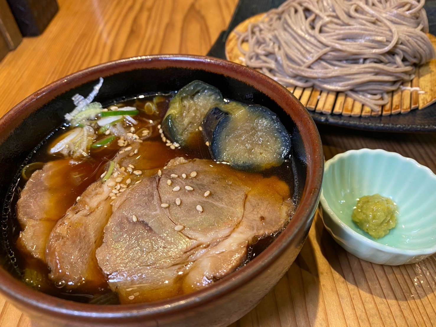 自家製チャーシューと茄子のせいろ